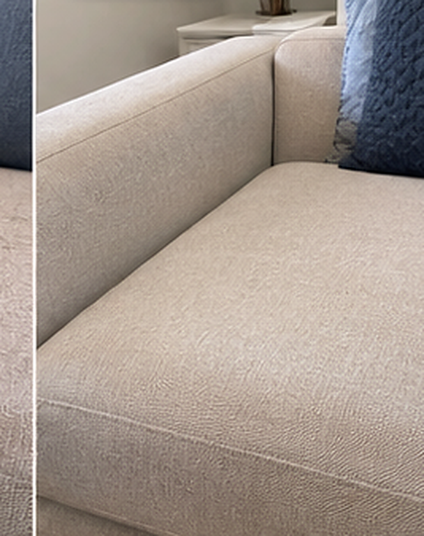AI-generated illustration of refreshed fabric sofa upholstery after cleaning